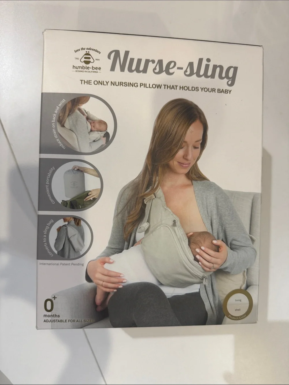 HUMBLE BEE Nurse-sling Nursing Pillow - Light Gray